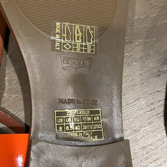 NWT Women’s Levi’s Sandal Brown/Orange 8 - Picture 5 of 8